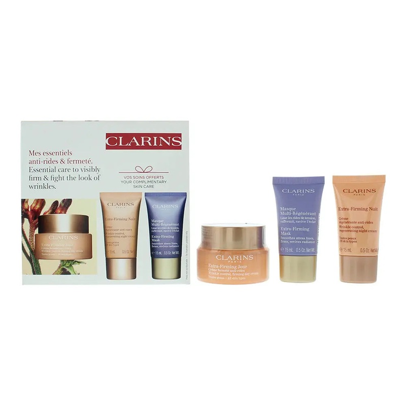 Clarins Extra-Firming 3 Piece Gift Set: Day Cream 50ml – Night  Cream 15ml – Fac