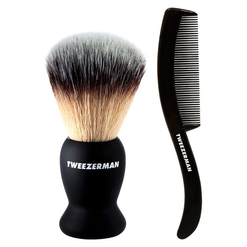 Gear Deluxe Shaving Brush With Moustache/Beard Comb