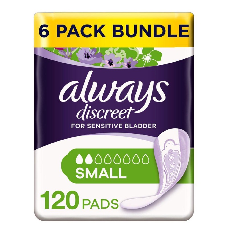 Discreet Small Pads – 120 Pads (6 Pack Bundle)