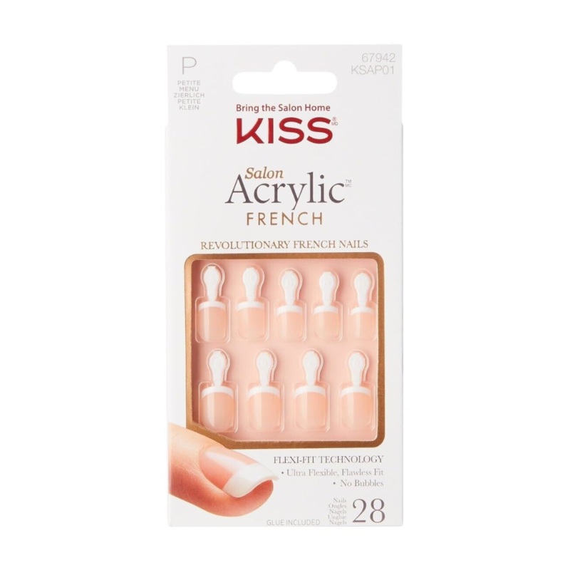 Kiss Salon Acrylic French Petite Length 67942
