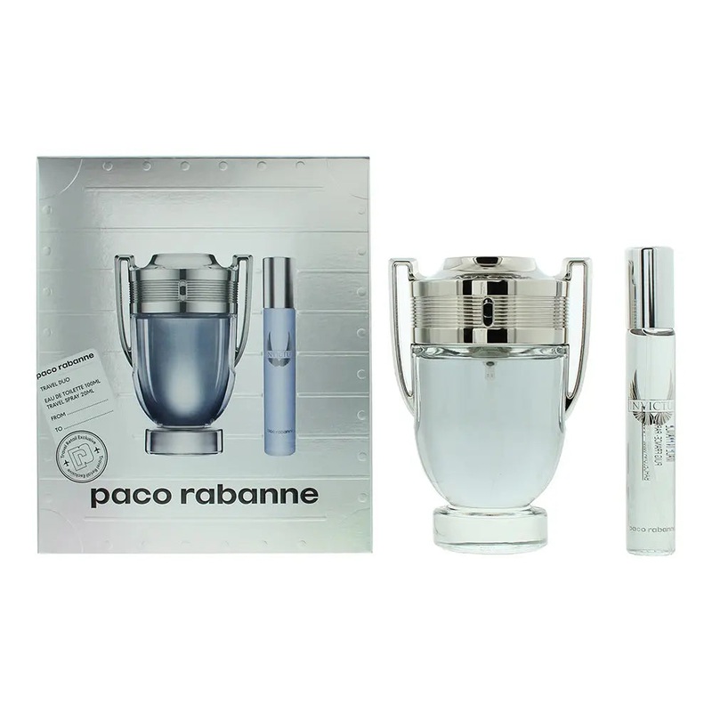 Paco Rabanne Invictus 2 Piece Gift Set: Eau de Toilette 100ml – Eau de Toilette