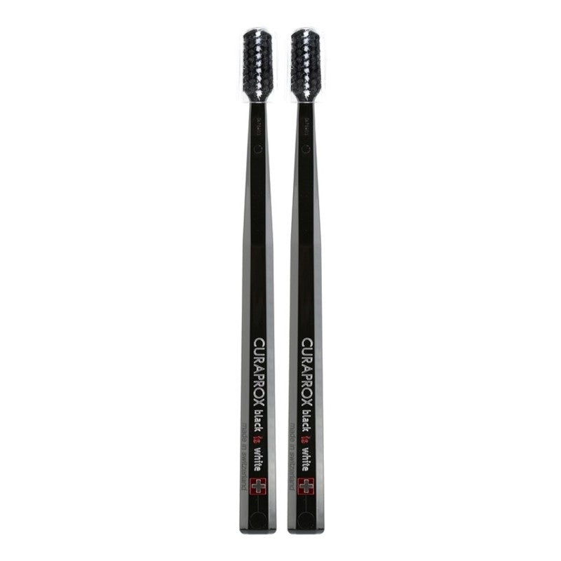 Black Is White Duo Toothbrush Pack Ultra Soft Black And Black