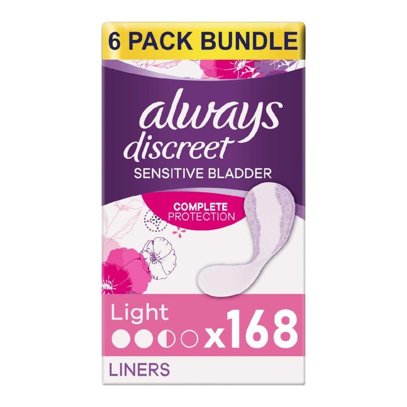 Discreet Light Liners – 168 Liners (6 Pack Bundle)