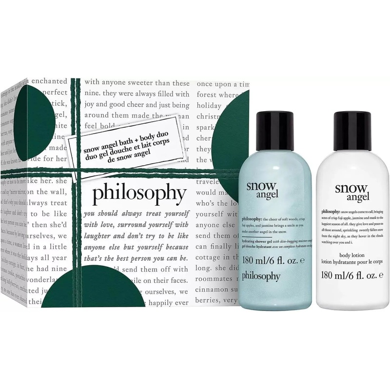 PHILOSOPHY BATH SET: 1 x SNOW ANGEL SHOWER GEL 180ML +  1 x SNOW ANGEL BODY LOTION 180ML