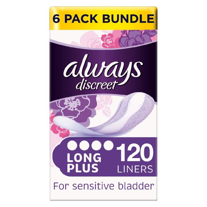 Discreet Liners Plus – 120 Liners (6 Pack Bundle)