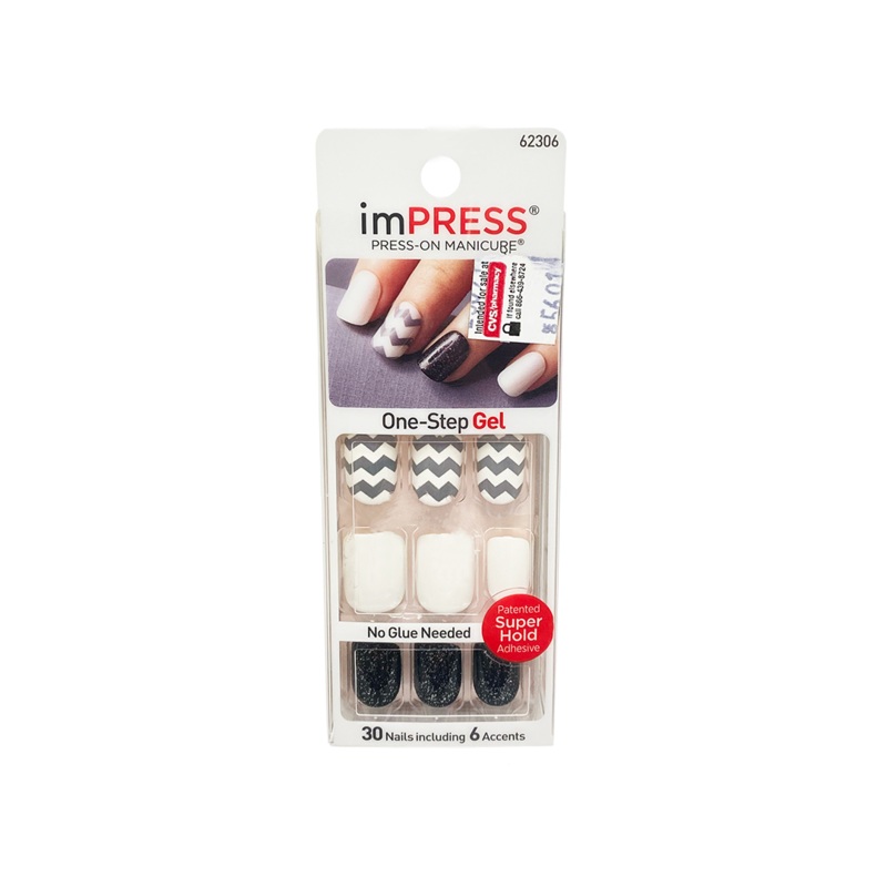 Kiss Gel 30 Nails Flash Mob Zig Zag 62306