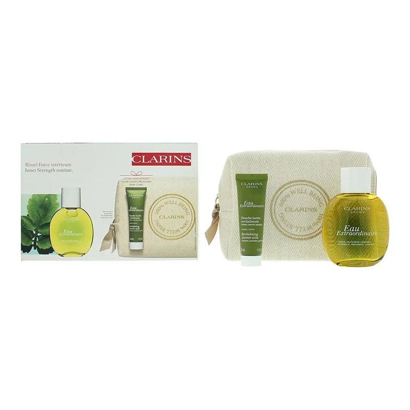 Clarins Eau Extraordinaire 3 Piece Gift Set: Eau de Soins 100ml – Shower Milk 30