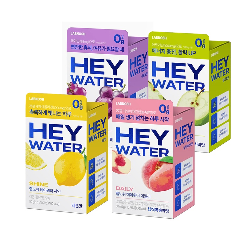 LABNOSH Hey Water 1 BOX(4 Flavor) #Daily (Flat Peach)