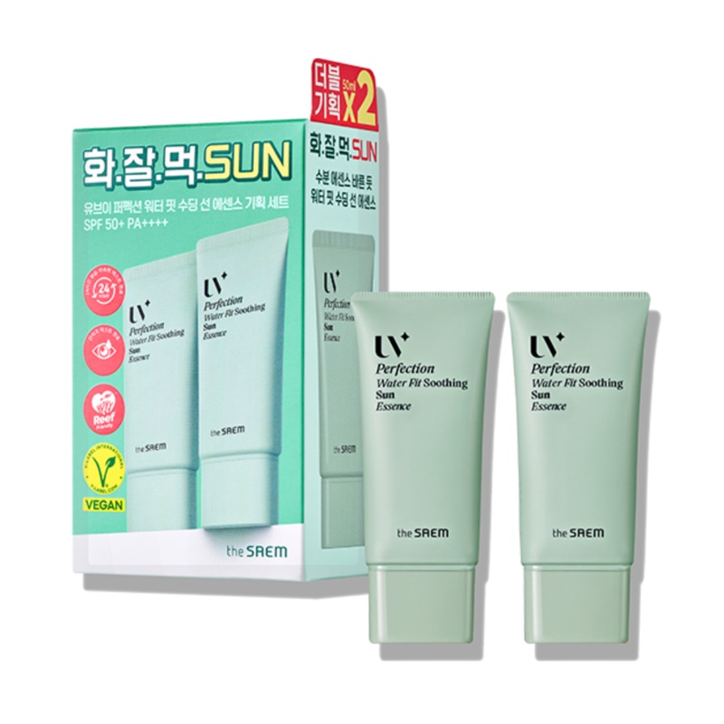 THE SAEM UV Perfection Water Fit Soothing Sun Essence SPF50+ PA++++ 50ml*2ea