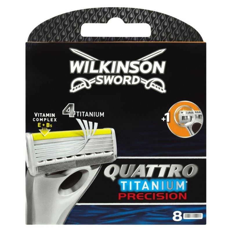 Quattro Titanium Precision Men’S Razor Blades X8