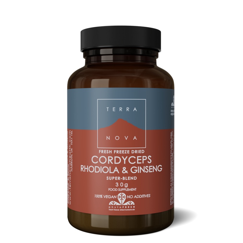 Cordyceps, Rhodiola & Ginseng Super-Blend 30g