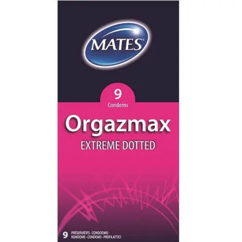 Mates Orgazmax Extreme Dotted Condoms 9 Pack (5% VAT)