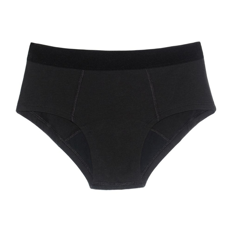 Period-Proof Organic Cotton Brief – Black, Medium