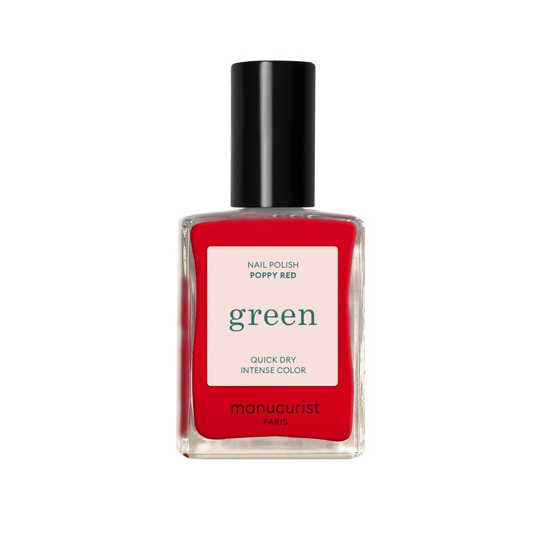Green Natural Nail Polish Poppy Red 15ml