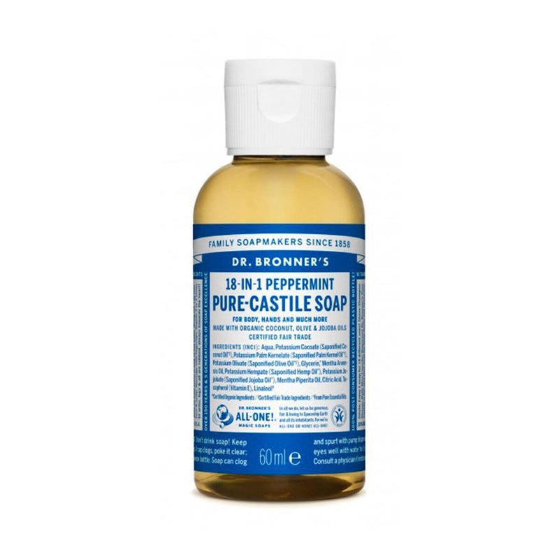Liquid Soap Dr Bronner’s 18 in 1 Peppermint 60 ml