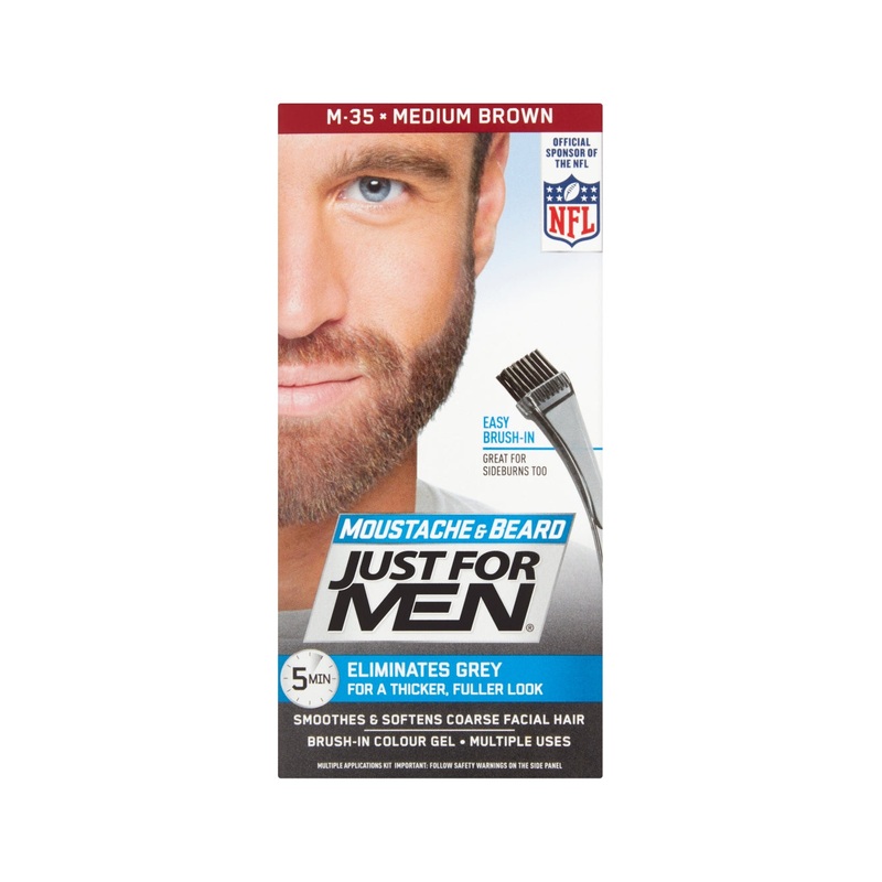 Moustache & Beard Brush-In Gel M-35 Medium Brown 1 kit