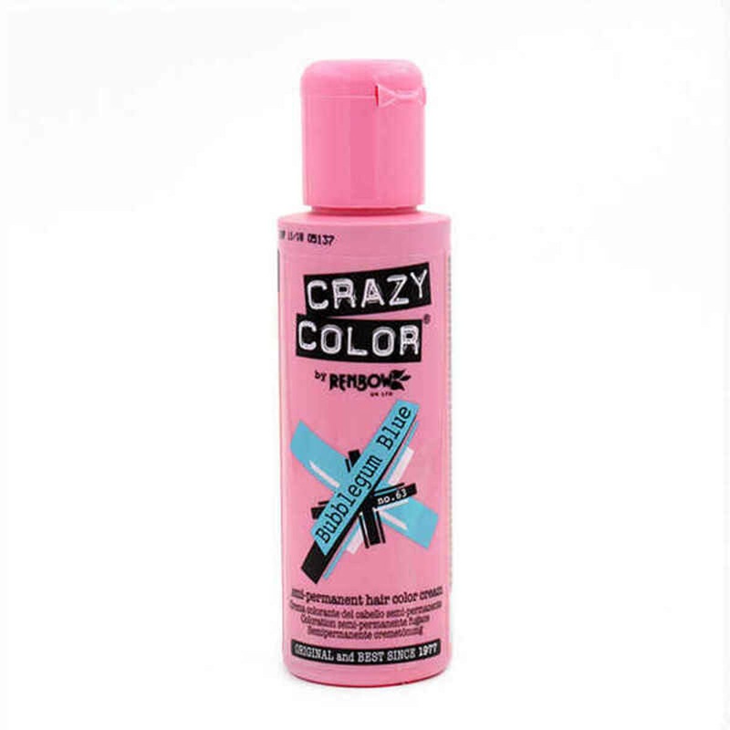 Semi-permanent Colourant Crazy Color 002281 N 63 Bubblegum Blue (100 ml)