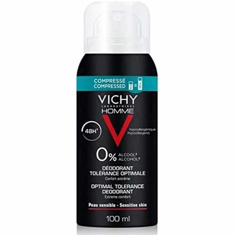 Spray Deodorant Vichy Tolrance Optimale Men Alcohol Free 48 hours Adults unisex (100 ml)