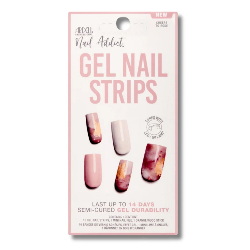 Ardell Nail Addict Gel Nail Strips Cheers To Rose