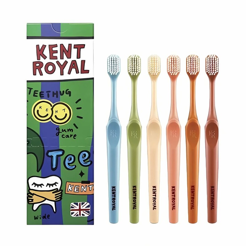 KENT ROYAL Teeth Hug Ultra-Fine Wide Toothbrushes 6-Pack