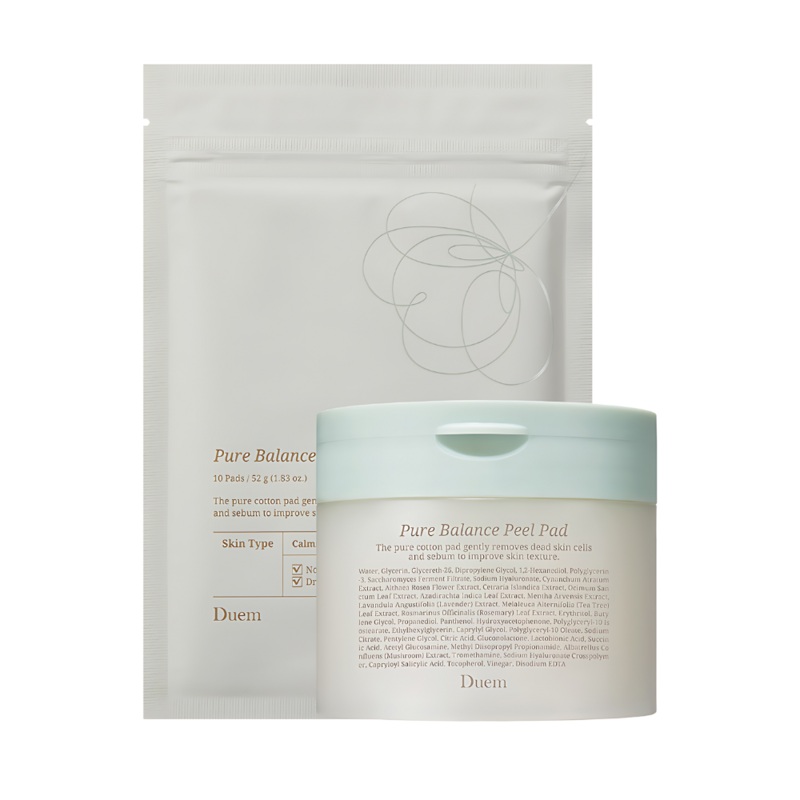 Duem Pure Balance 100% Organic Cotton Peel Pad 50ea + refill 20ea