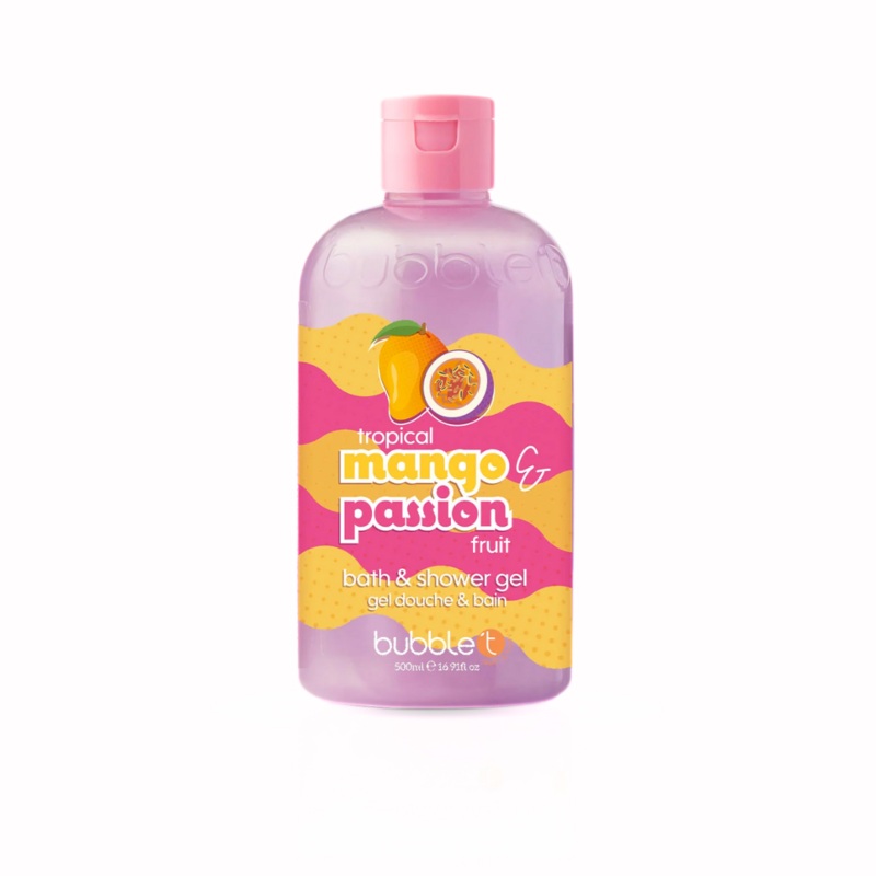 bubble t Bath & Shower Gel Refreshing Mango & Passion Fruit 500ml