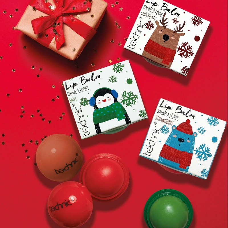 Technic Christmas Lip Balm Balls Strawberry