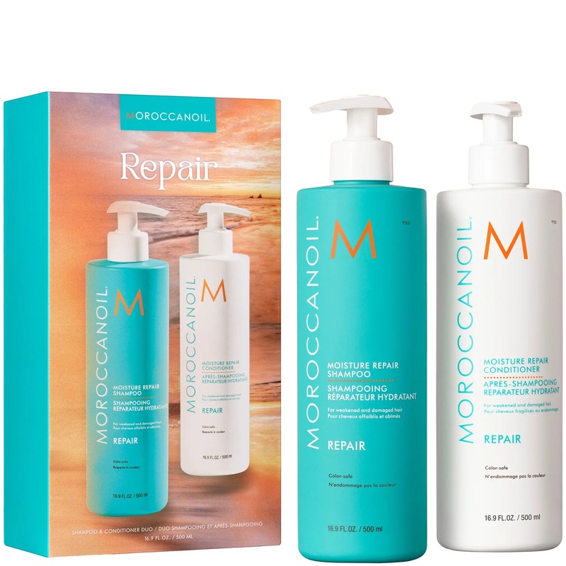 Moroccanoil Moisture Repair Shampoo and Conditioner 500ml Duo (Worth 82)