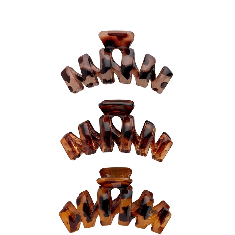 brushworks Tortoiseshell Claw Clips – 3 Pack
