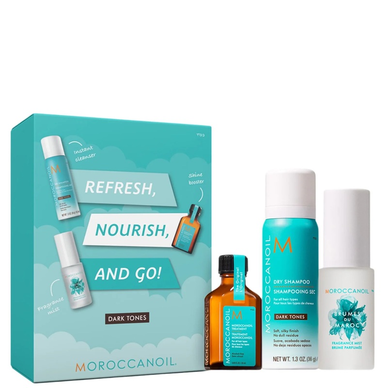 Moroccanoil Treatment Oil & Fragrance Set with Free Dry Shampoo – Dark Tones (Worth 37.50)