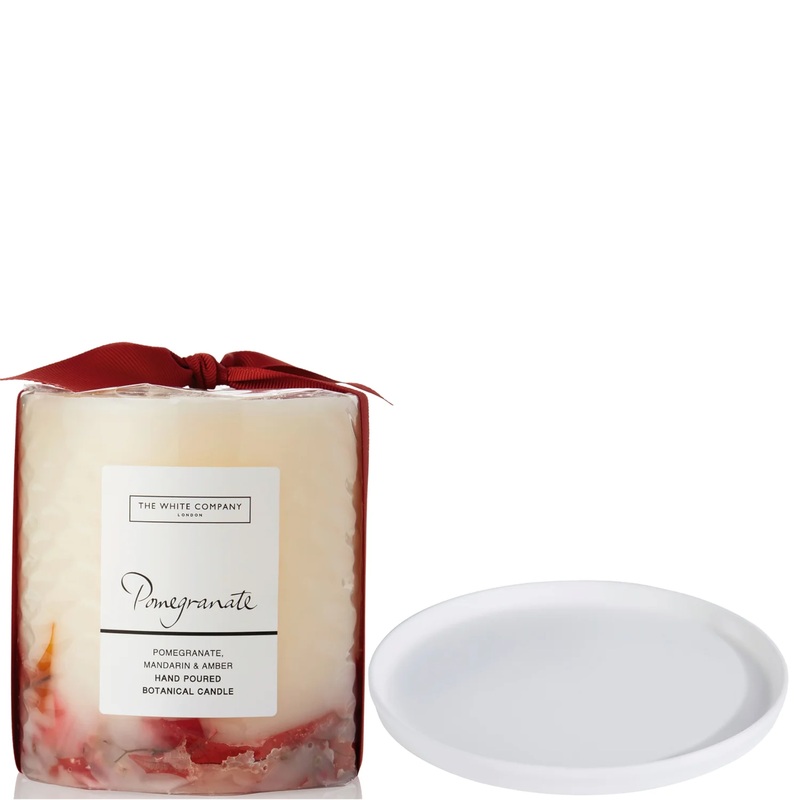 The White Company Pomegrante Botanical Candle and Plate – Medium