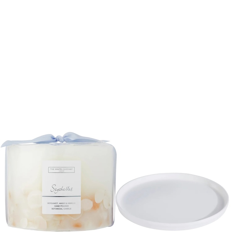 The White Company Seychelles Botanical Candle and Plate – Large